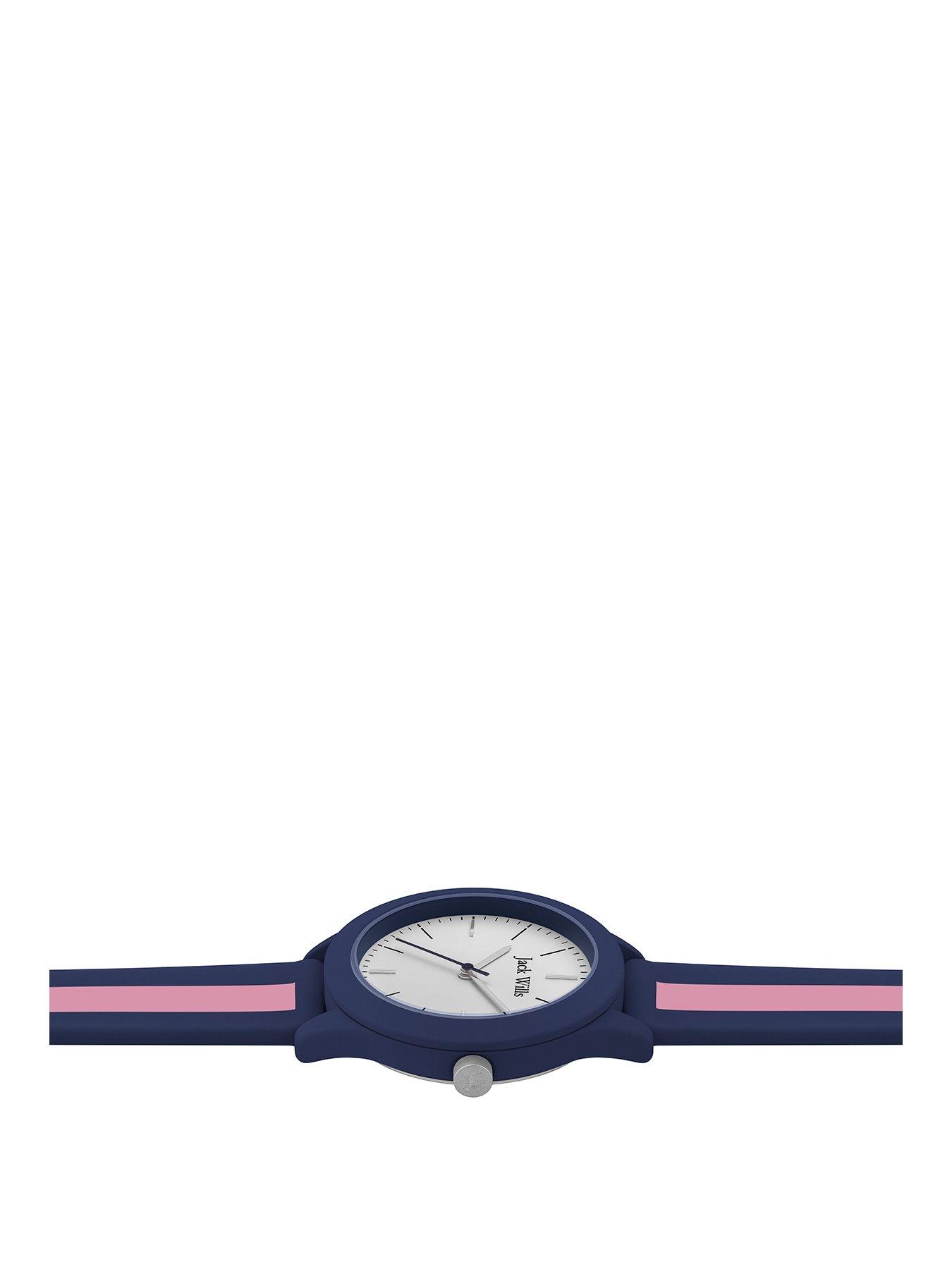 Jack Wills Union White Dial Pink And Blue Stripe Strap Watch review