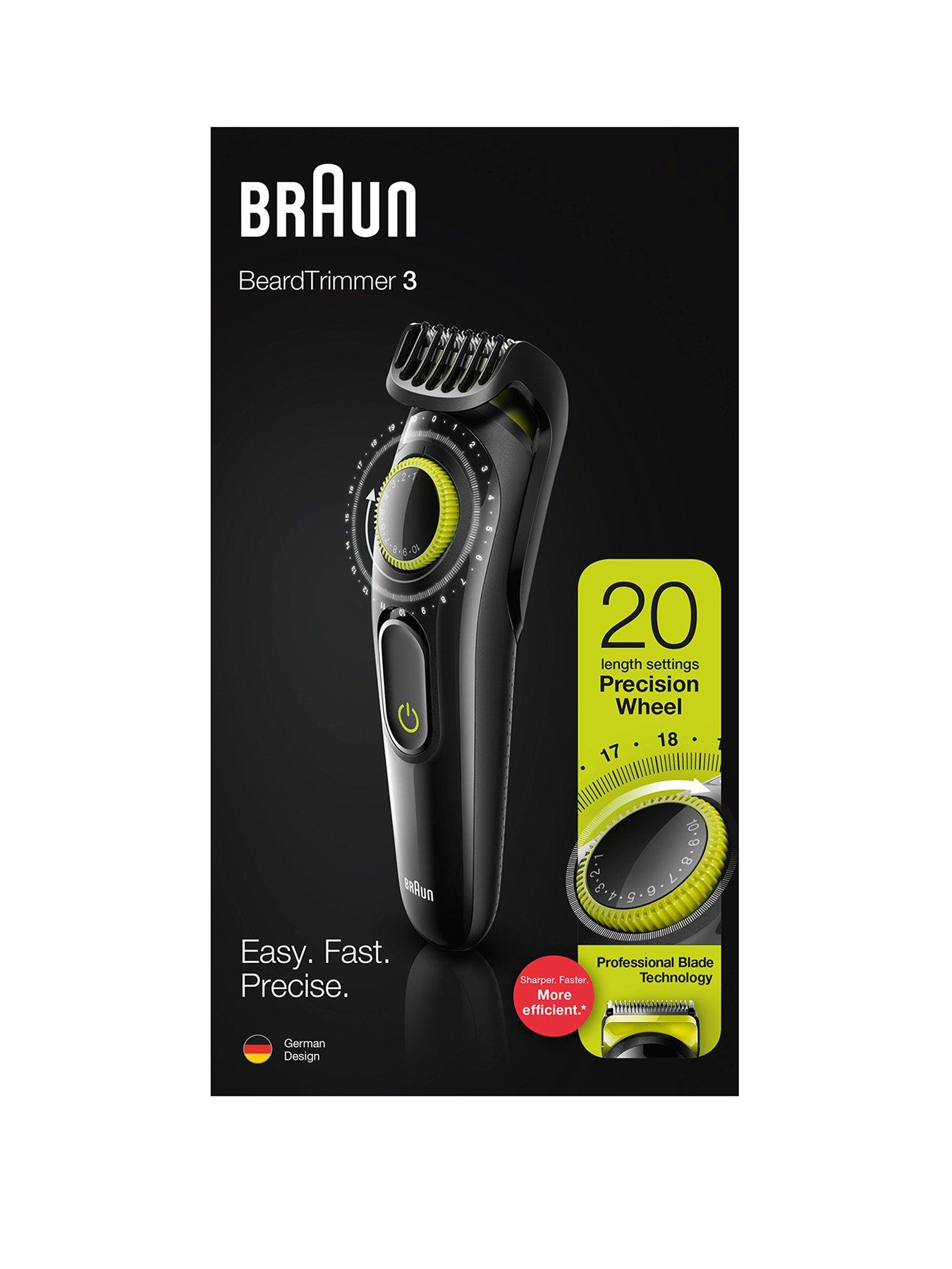 braun bt3221 mens rechargeable beard trimmer and hair clipper