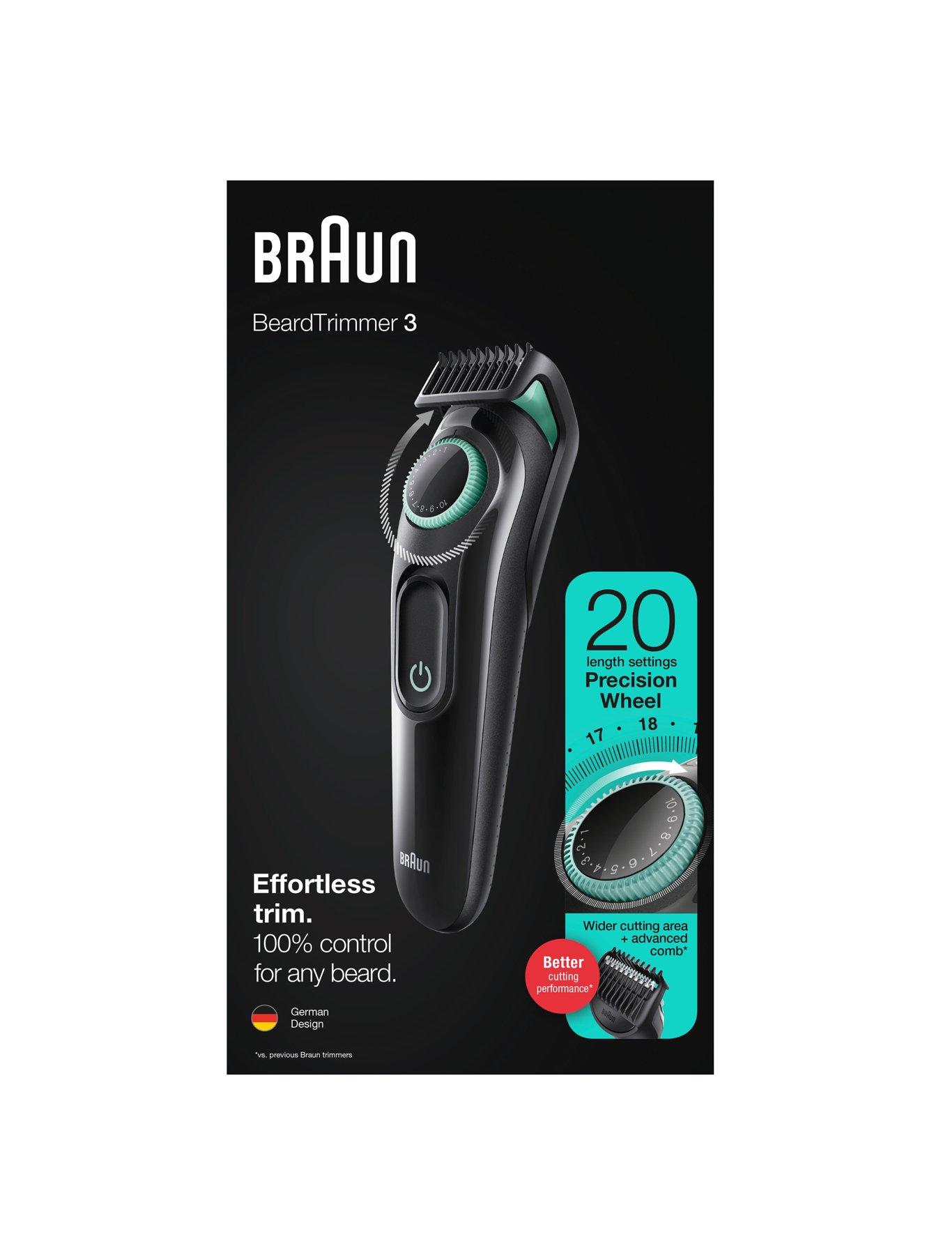 braun bt3221 mens rechargeable beard trimmer and hair clipper
