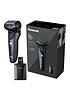  image of panasonic-es-lv97-wet-amp-dry-electric-5-blade-shaver-with-automatic-cleaning-amp-charging-stand