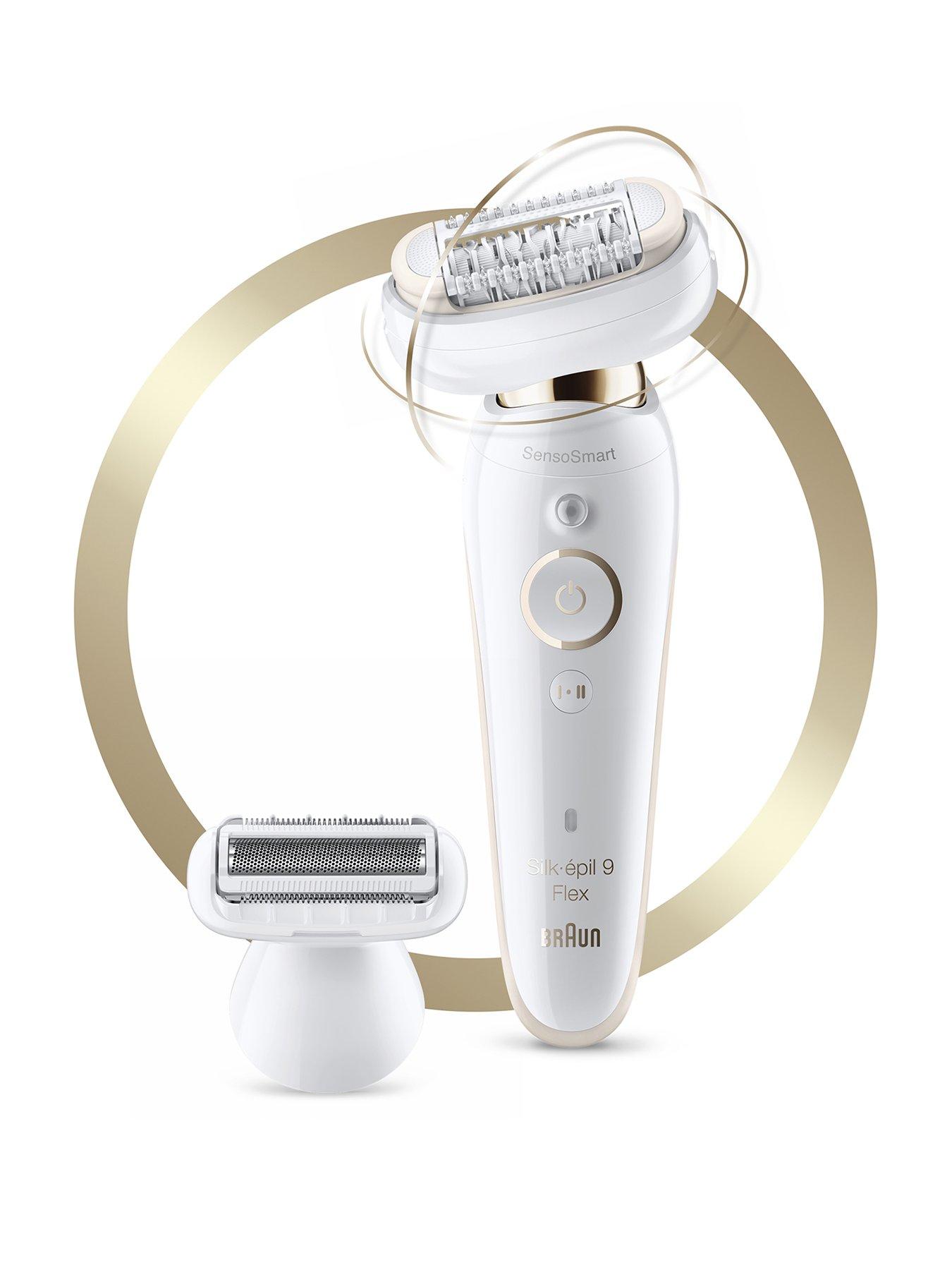 Braun, Silk-Epil 9, 4 in1 Epilator, Wet And Dry, Ladies Electric Shaver,  Exfoliation and Skin Care System, Rose Gold