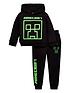  image of minecraft-boysnbsphoodie-and-jogger-set-black