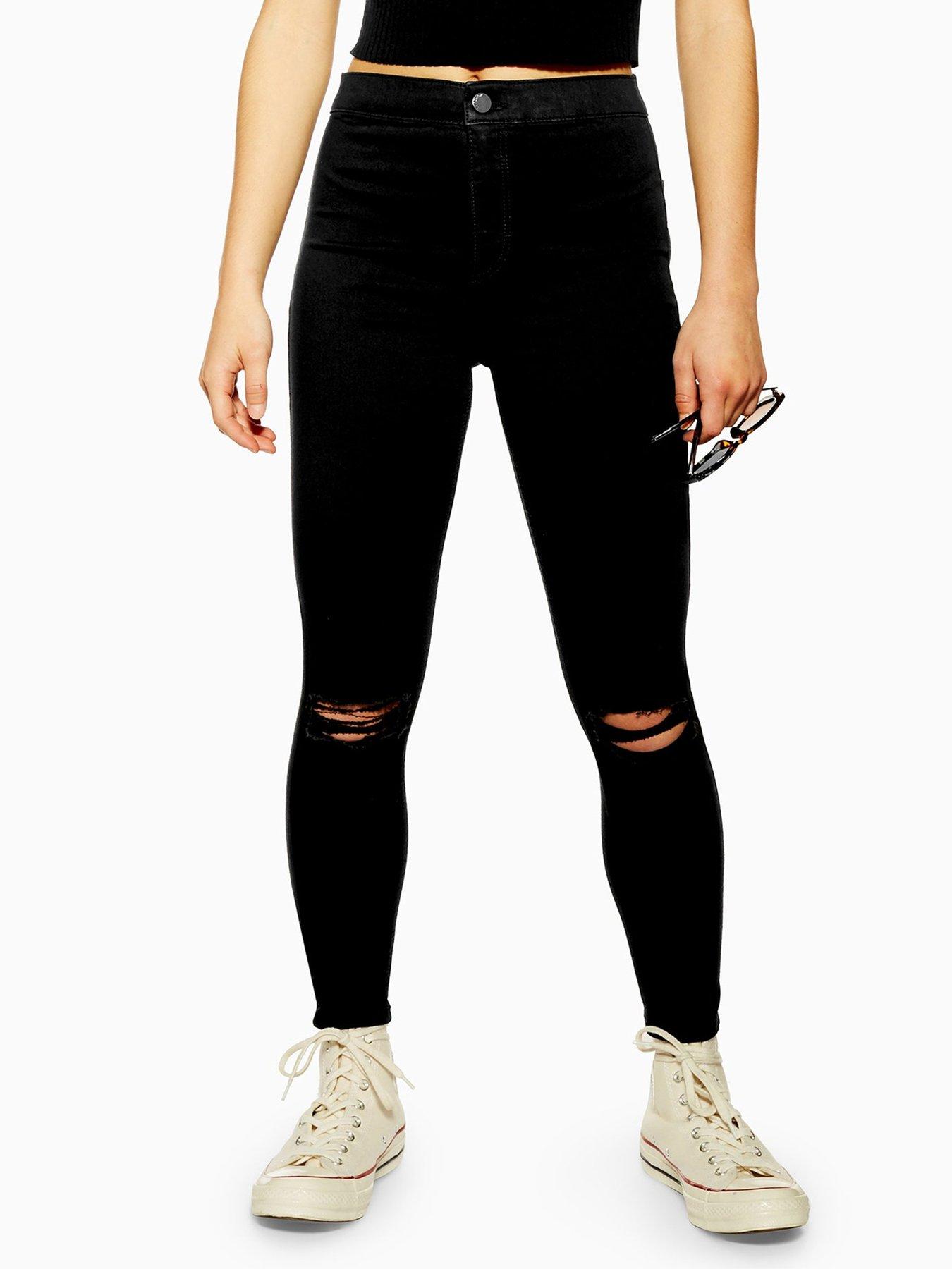 topshop petite joni jeans black