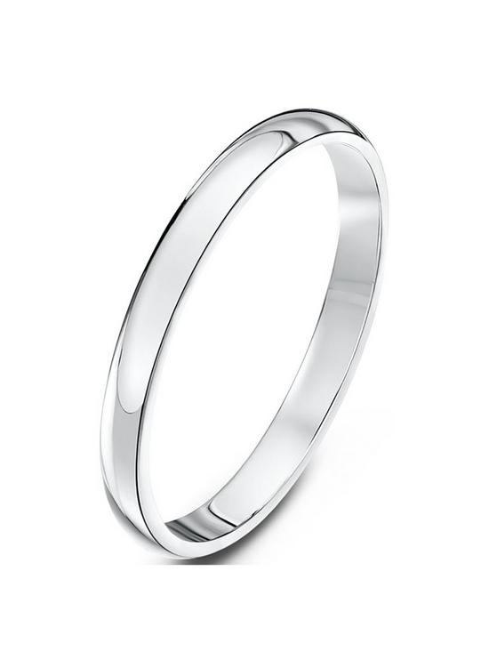 front image of love-gold-9ct-white-gold-2mm-heavy-d-shape-band
