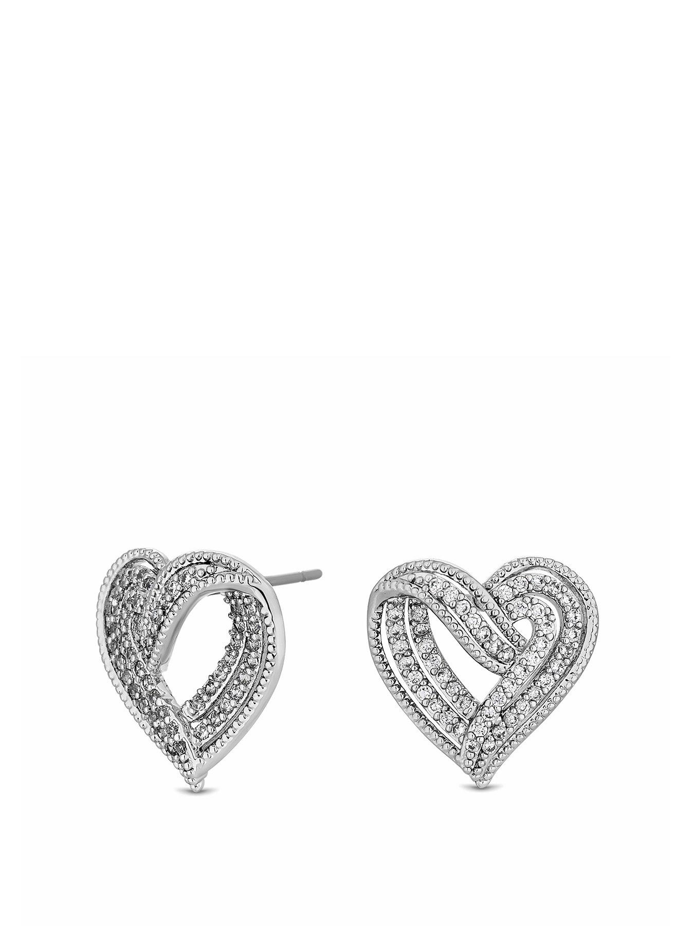 Jon Richard Jon Richard Cubic Zirconia Crystal Heart Stud Earrings review