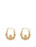 love-gold-9ct-gold-claddagh-creole-hoop-earringsfront