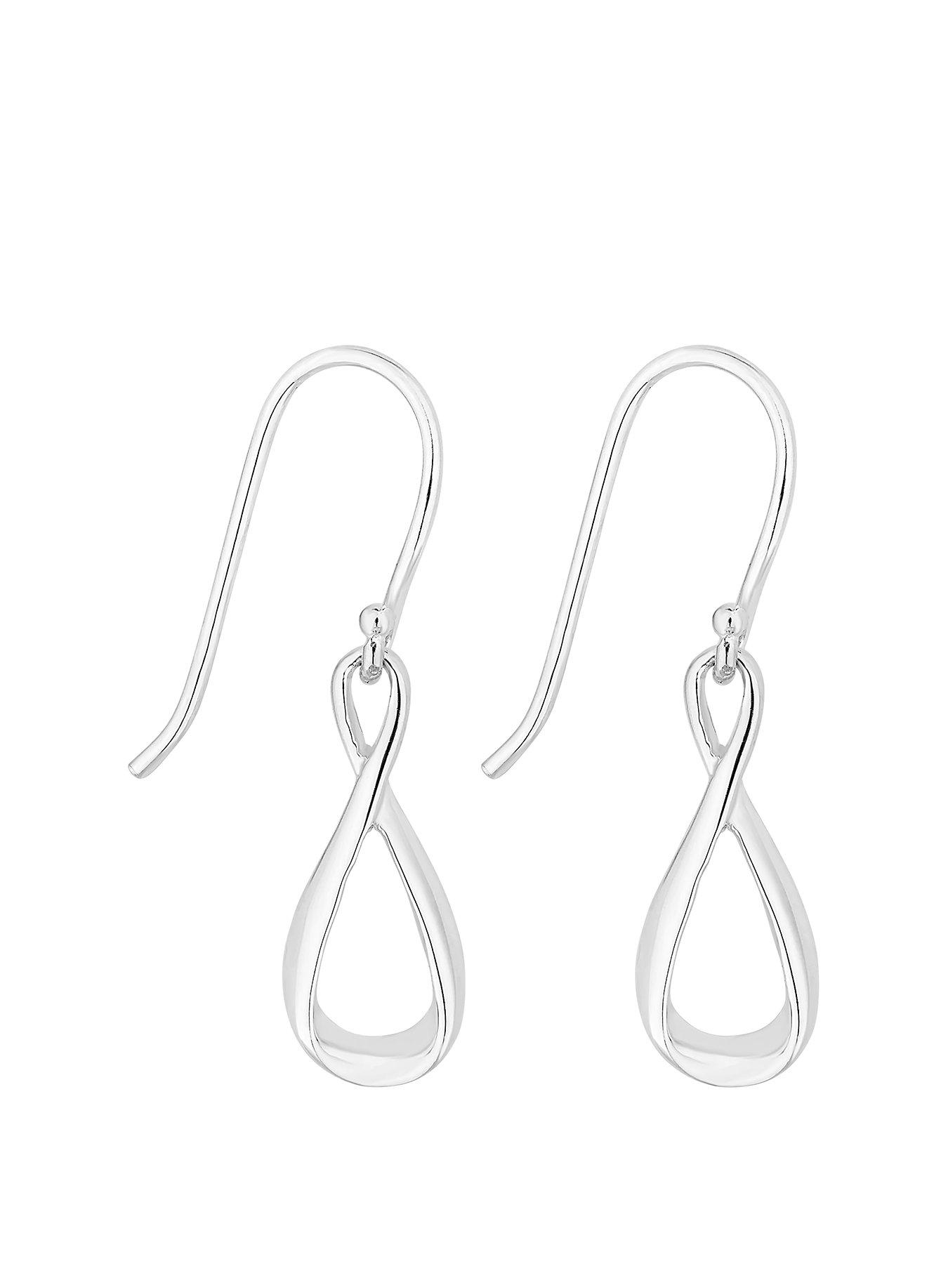 Simply Silver Sterling Silver 925 Infinity Drop Earrings very