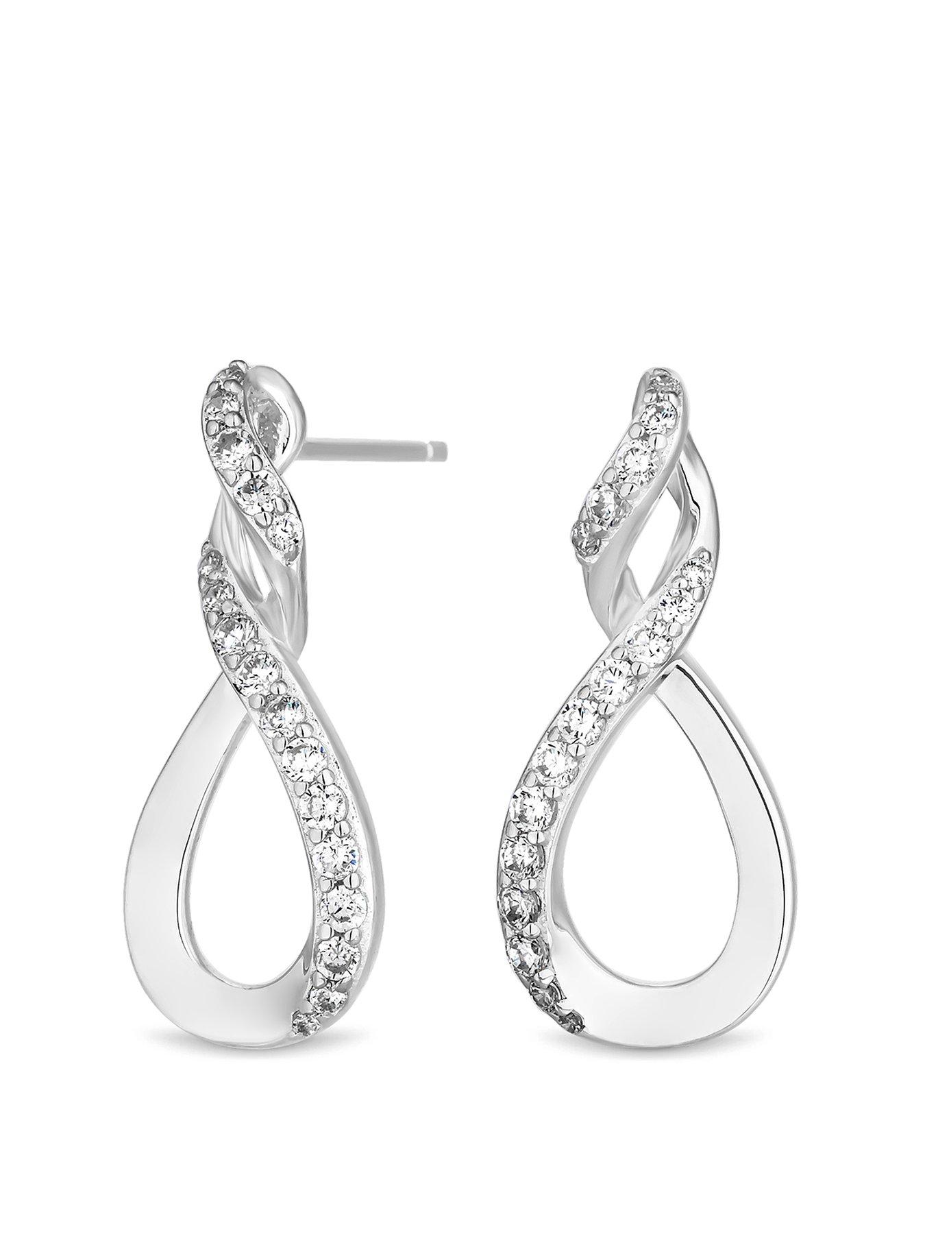 Simply Silver Simply Silver Cubic Zirconia Infinity Top Twist Drop Earring review