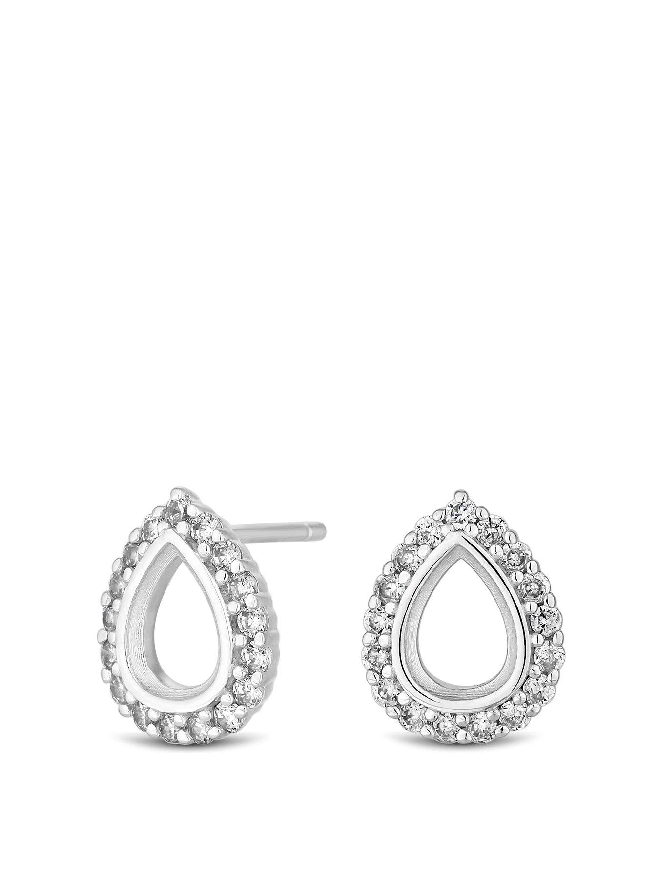 Simply Silver Simply Silver Cubic Zirconia Open Pear Stud Earrings review