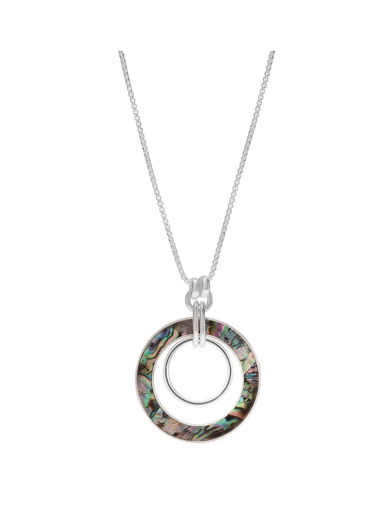 Mood Silver Plated Abalone Circle Pendant Necklace review