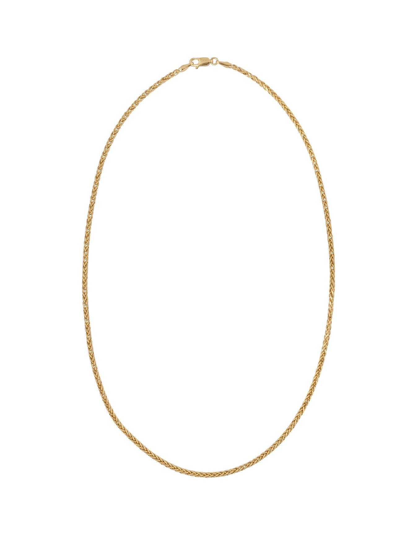  9ct Gold 18 inch Spiga chain necklace