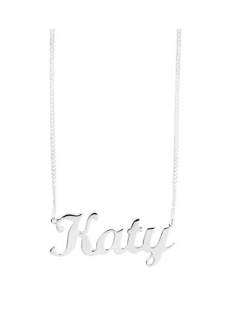 the-love-silver-collection-sterling-silver-personalised-script-name-necklace-on-adjustable-curb-chain