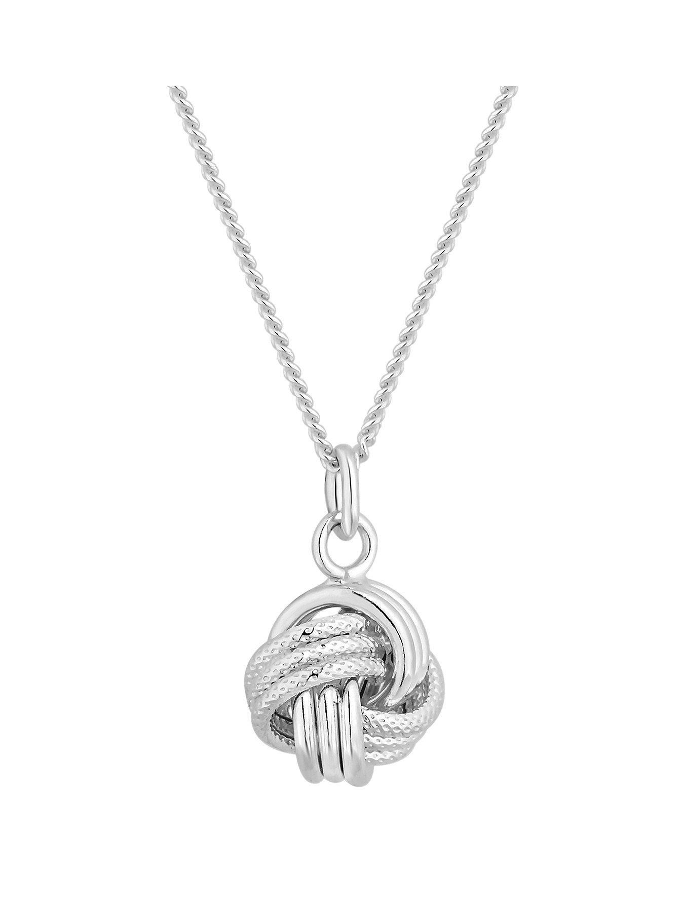 Simply Silver Simply Silver Polished Knot Pendant Necklace review