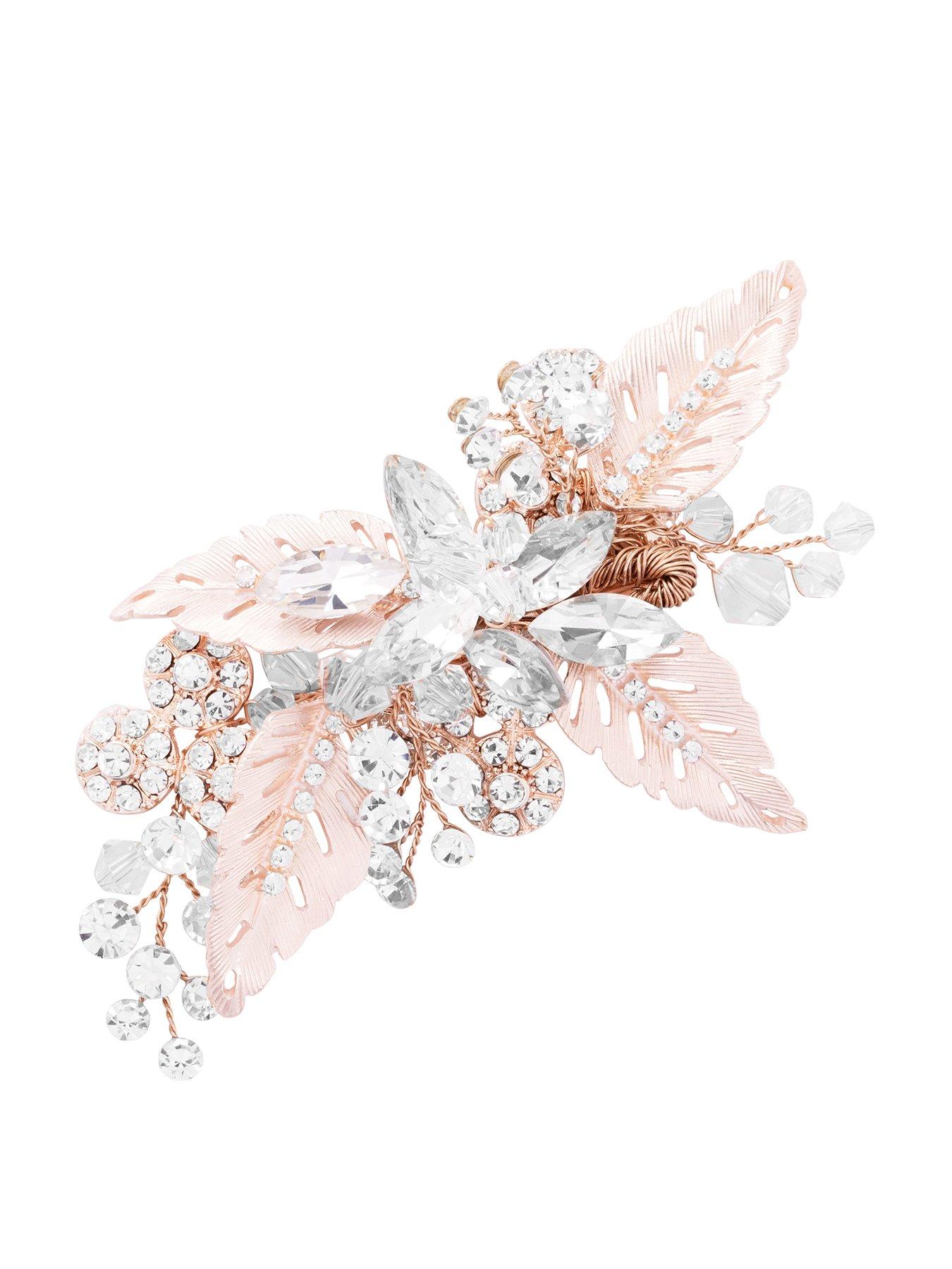 undefined Molly Rose Gold Leaf And Navette Circle Clip