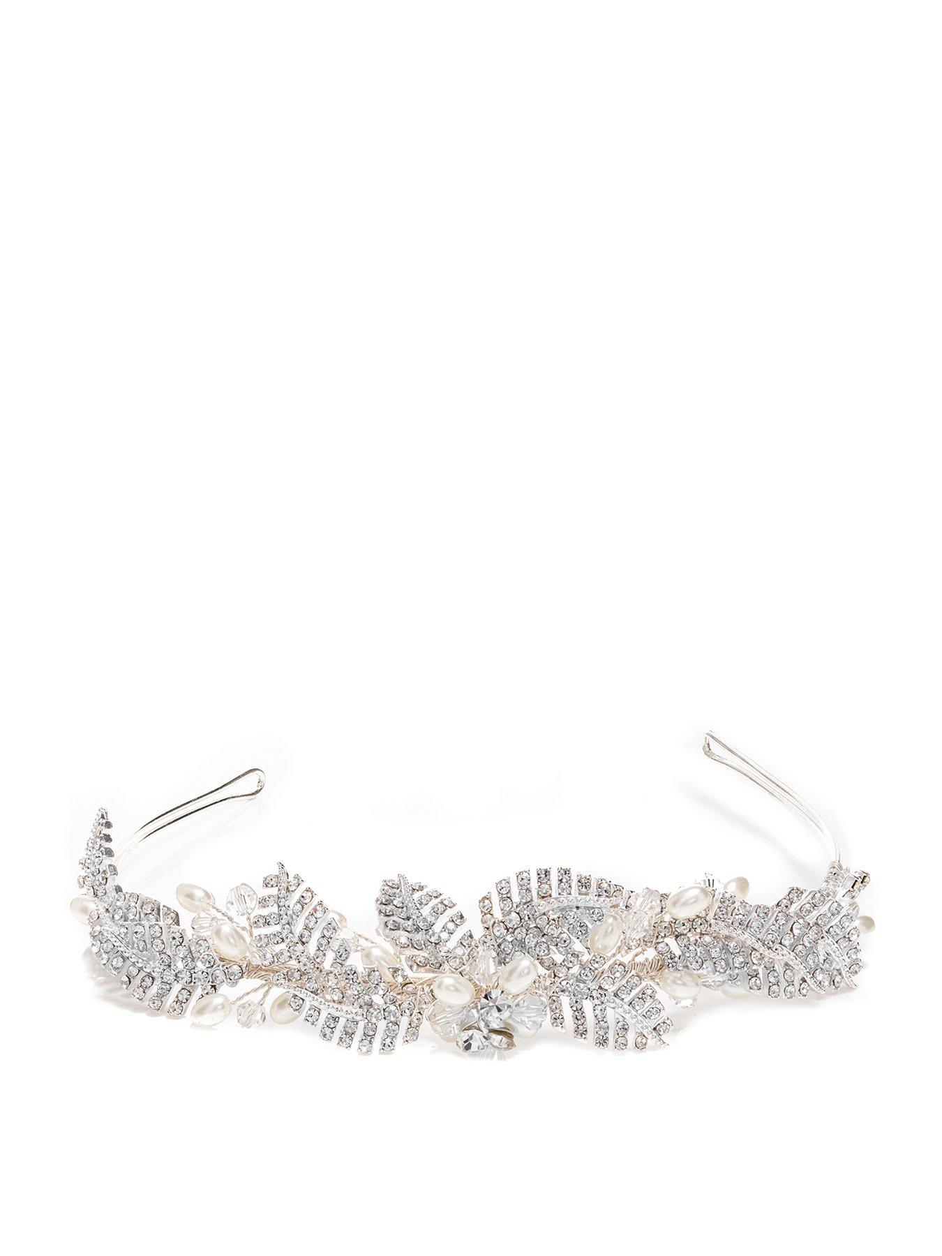 Jon Richard Jon Richard Leah Crystal Pave Leaf And Pearl Tiara review