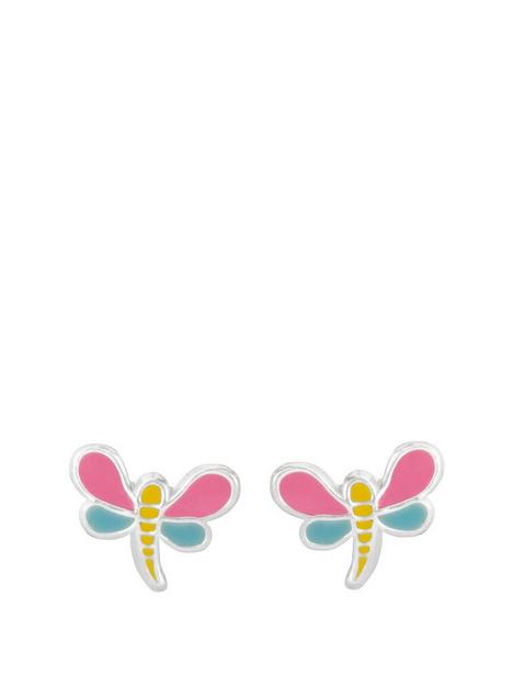 the-love-silver-collection-sterling-silver-enamel-dragonfly-stud-earrings