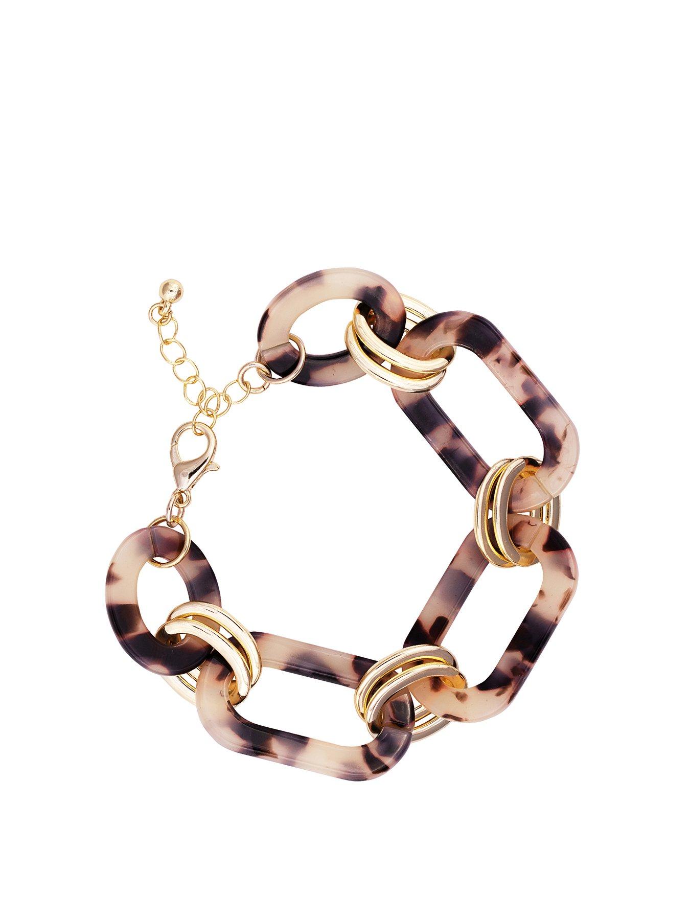 Mood Gold Tort Resin Link T-Bar Bracelet review