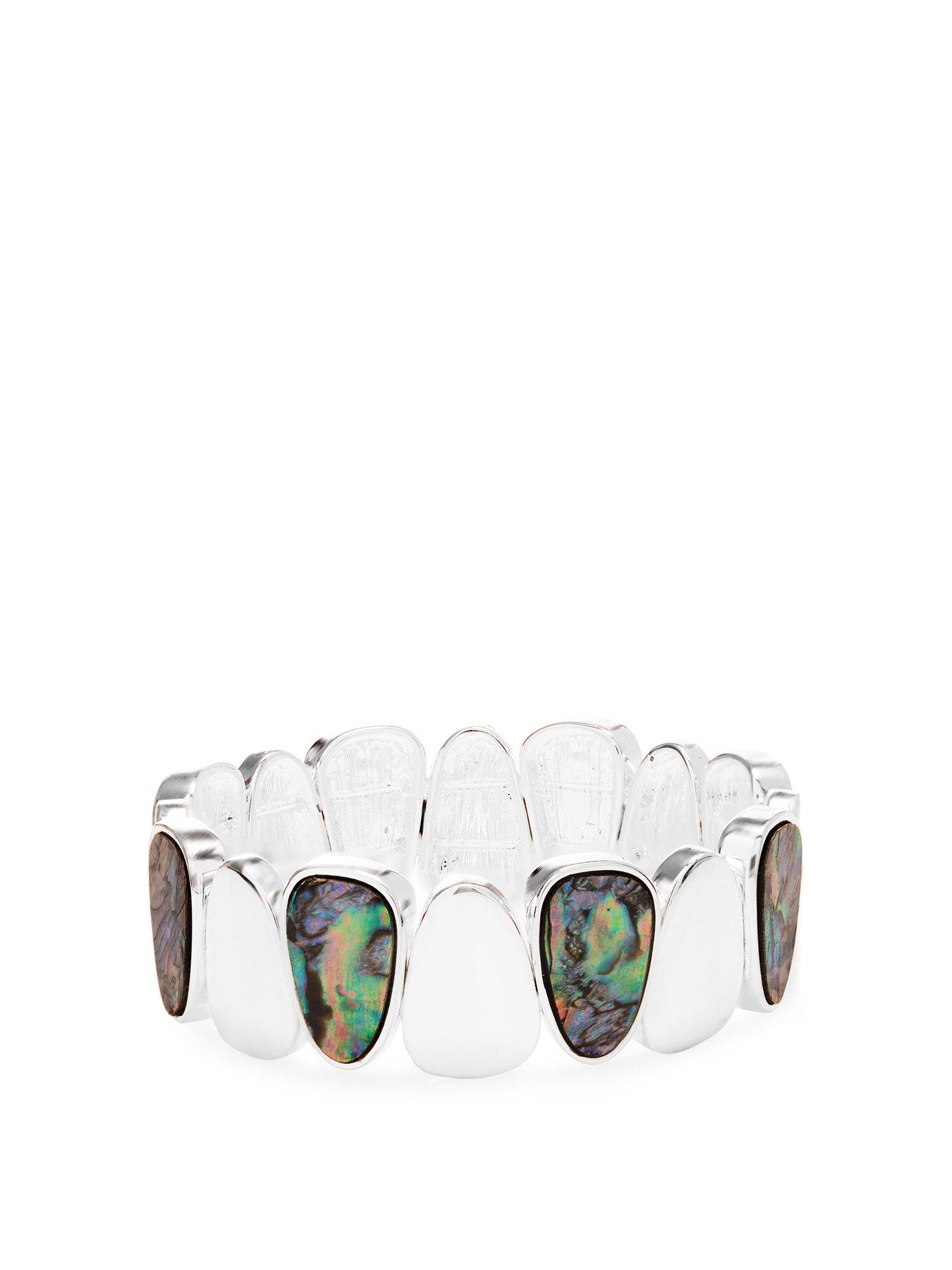 Mood Silver Green Abalone Inlay Stretch Bracelet review