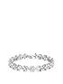  image of jon-richard-bridal-cubic-zirconia-crystal-floral-tennis-bracelet