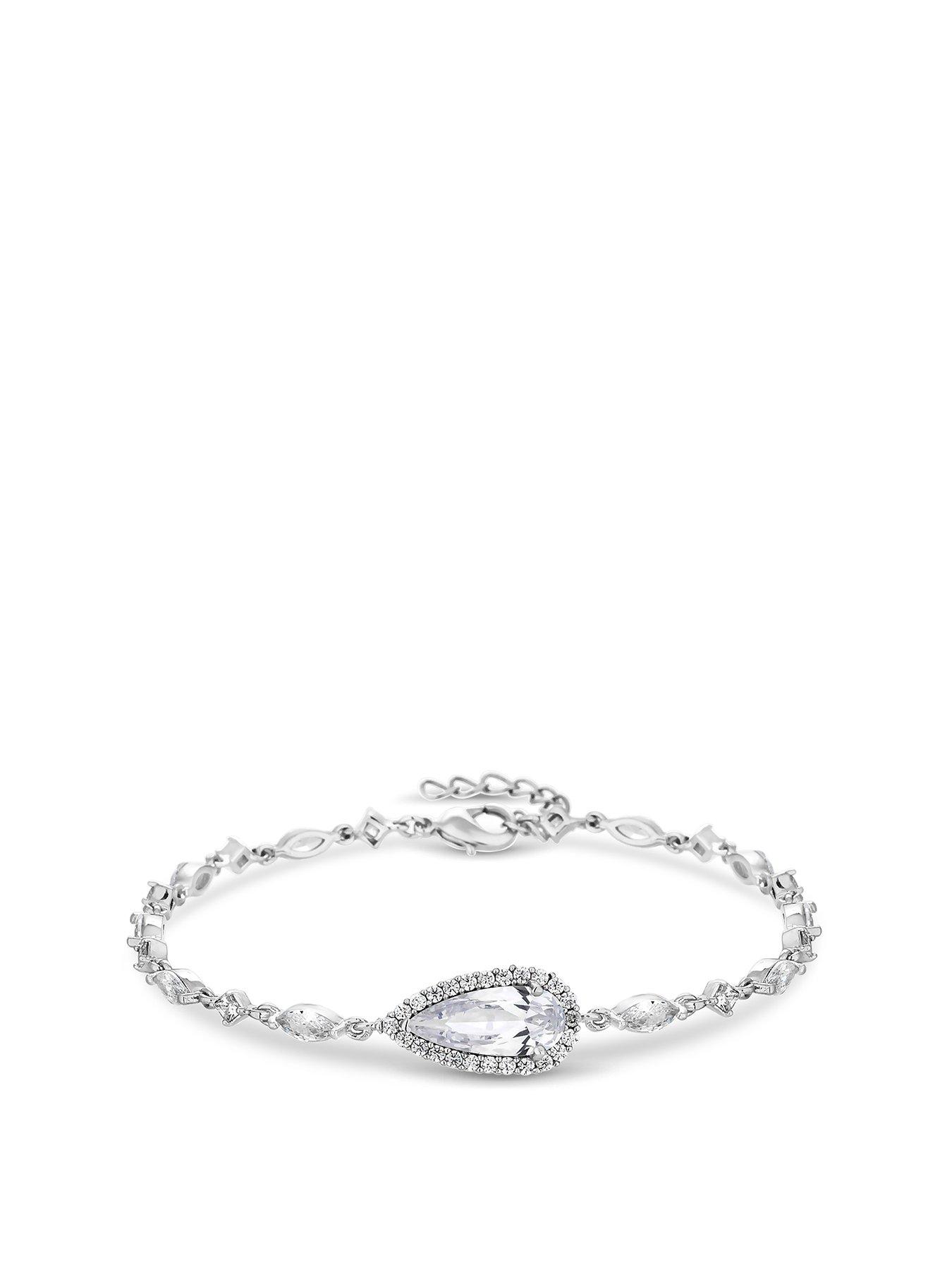 Jewellery & watches Bridal Cubic Zirconia Classic Navette Pear Bracelet