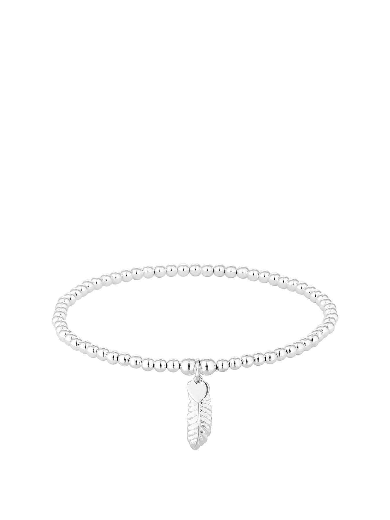 Simply Silver Simply Silver Feather Bead Stretch Bracelet review