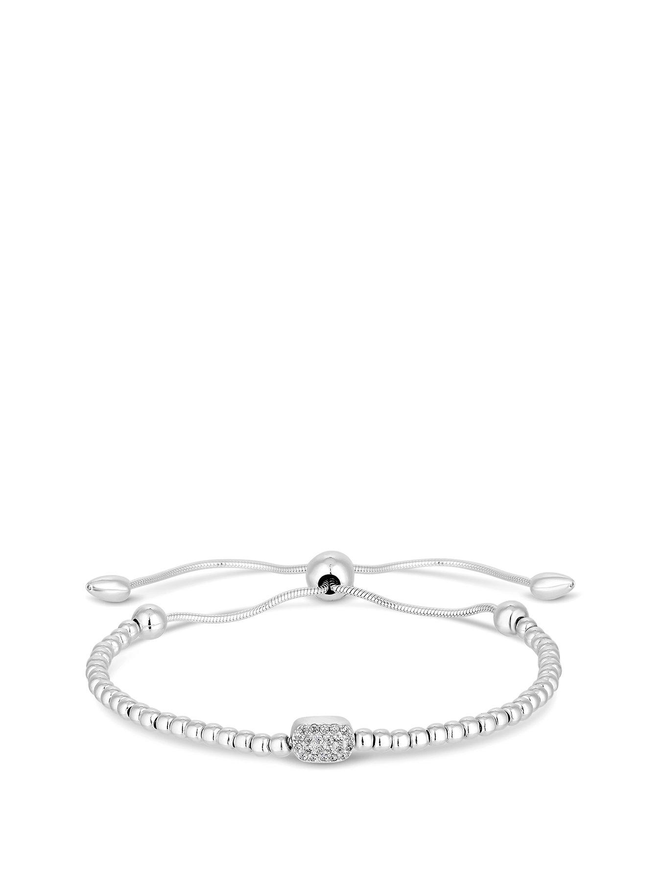 Simply Silver Simply Silver Cubic Zirconia Pave Beaded Toggle Bracelet review