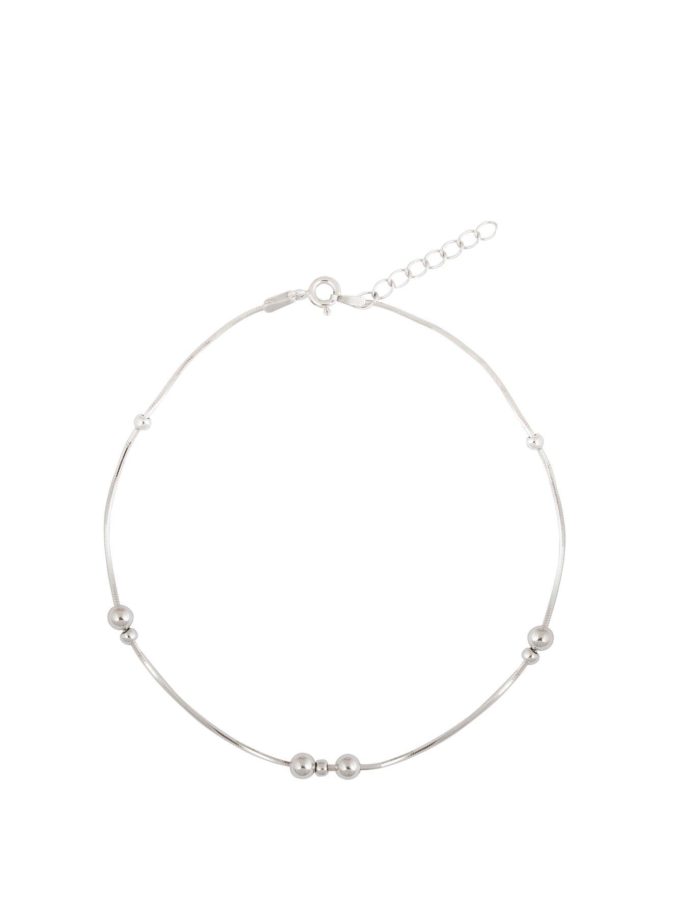 the-love-silver-collection-sterling-silver-beaded-snake-chain-singlenbspanklet