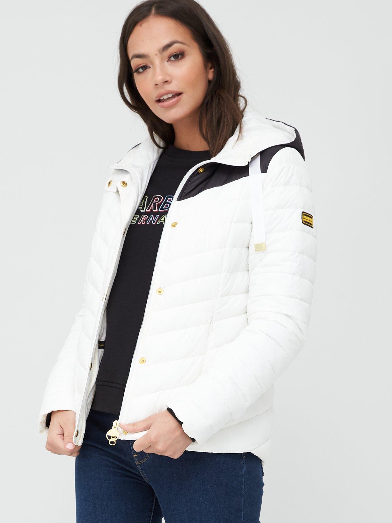 barbour white coat