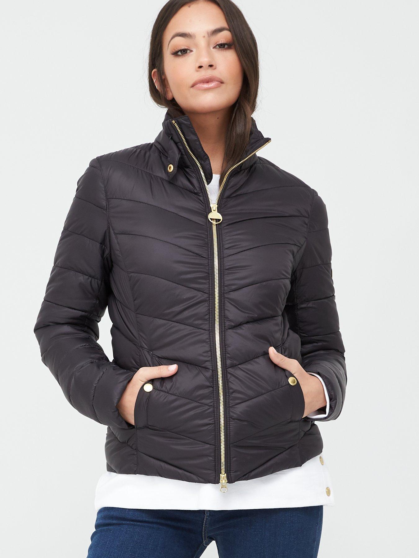 Black barbour puffer clearance jacket