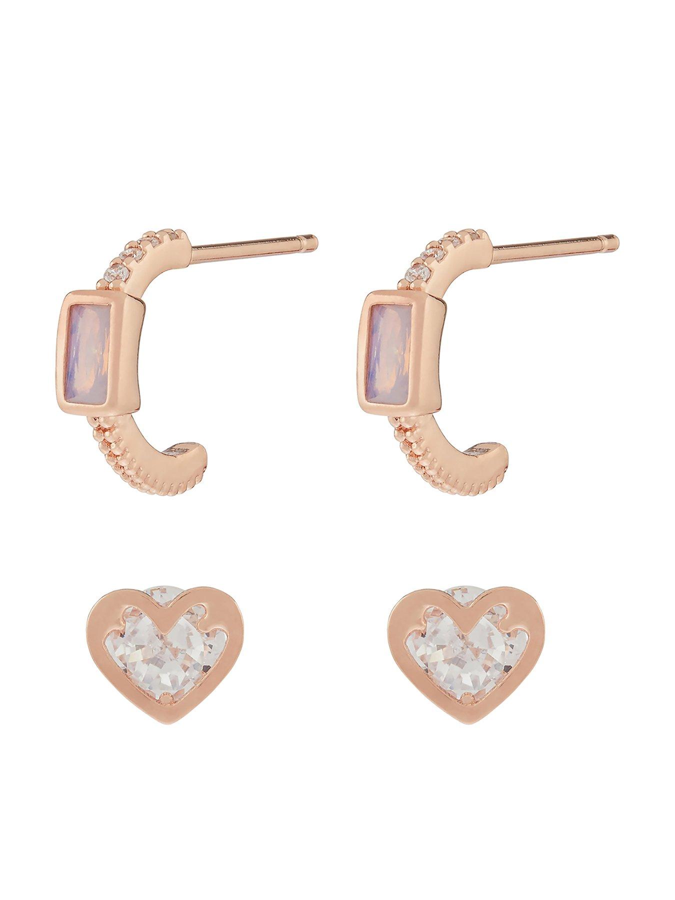 Accessorize Accessorize Z Rg 2X Baguette Hoop And Heart Stud Set review