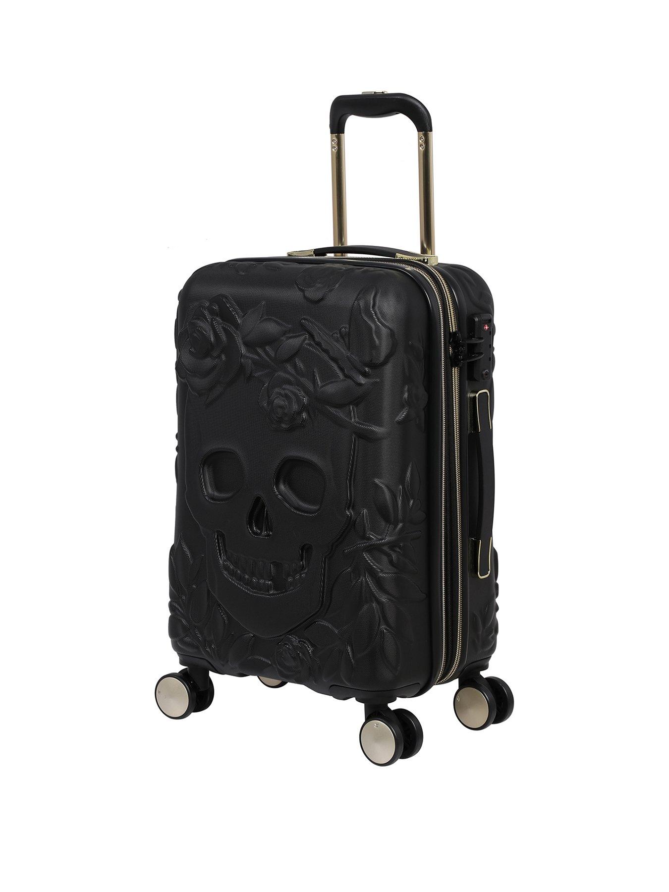 black small suitcase