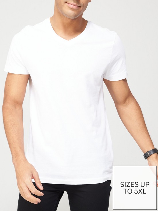 stillFront image of very-man-essentialsnbspv-neck-t-shirt-3-pack-multi