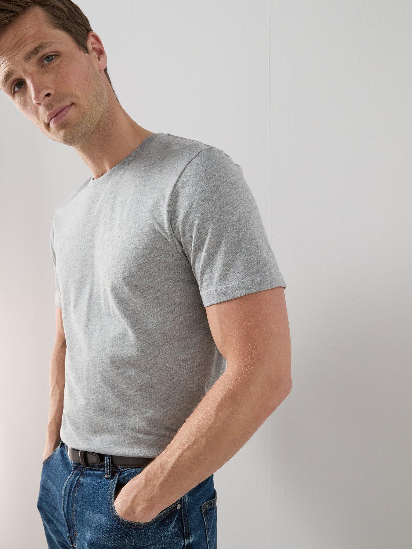 Image 5 of 6 of The Very Collection 3 Pack Pure Cotton Crew Neck Essential T-shirts - Black/white/grey