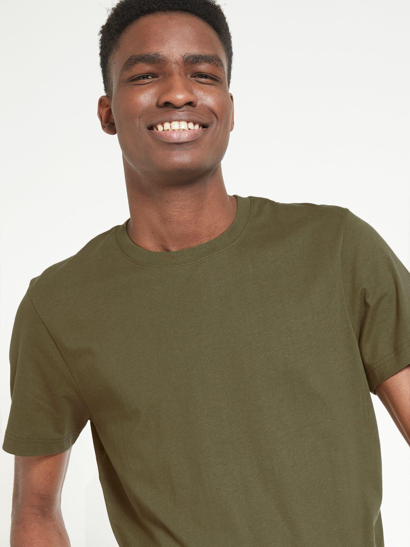Image 4 of 4 of Very Man Essentials Crew Neck T-Shirt - Khaki