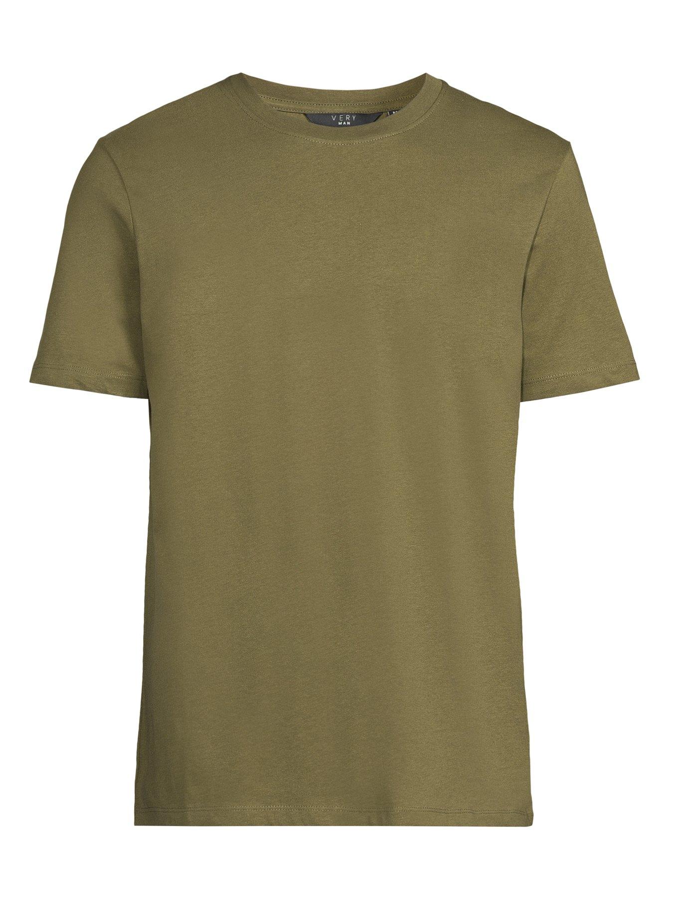 Image 7 of 7 of The Very Collection Pure Cotton Essentials Crew Neck T-Shirt - Khaki