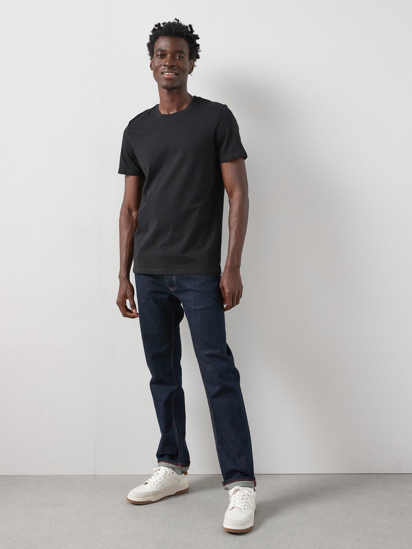 Image 3 of 6 of The Very Collection Essentials Crew Neck T-Shirt - Black