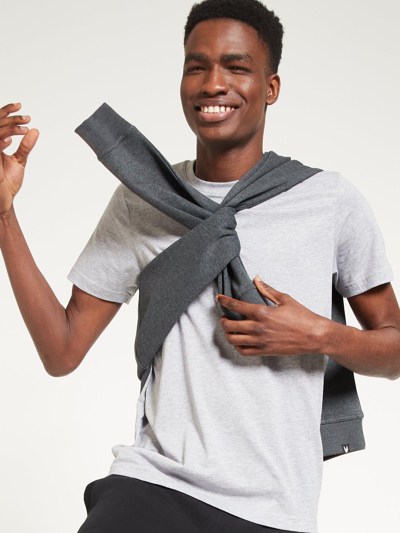 undefined Essentials Crew Neck T-Shirt - Grey Marl