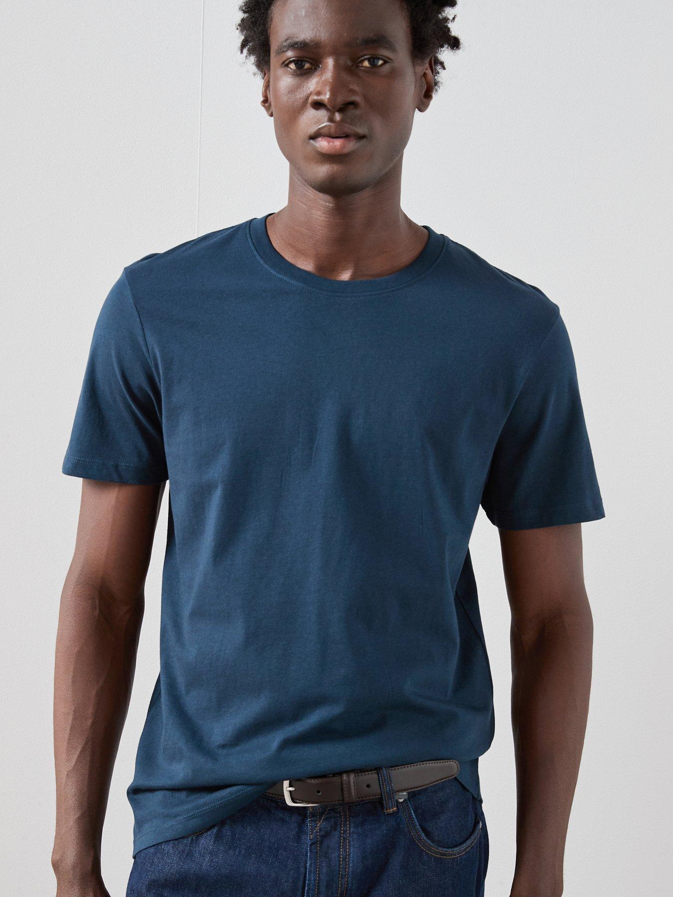 Image 1 of 7 of The Very Collection Essentials Crew Neck T-Shirt - Navy