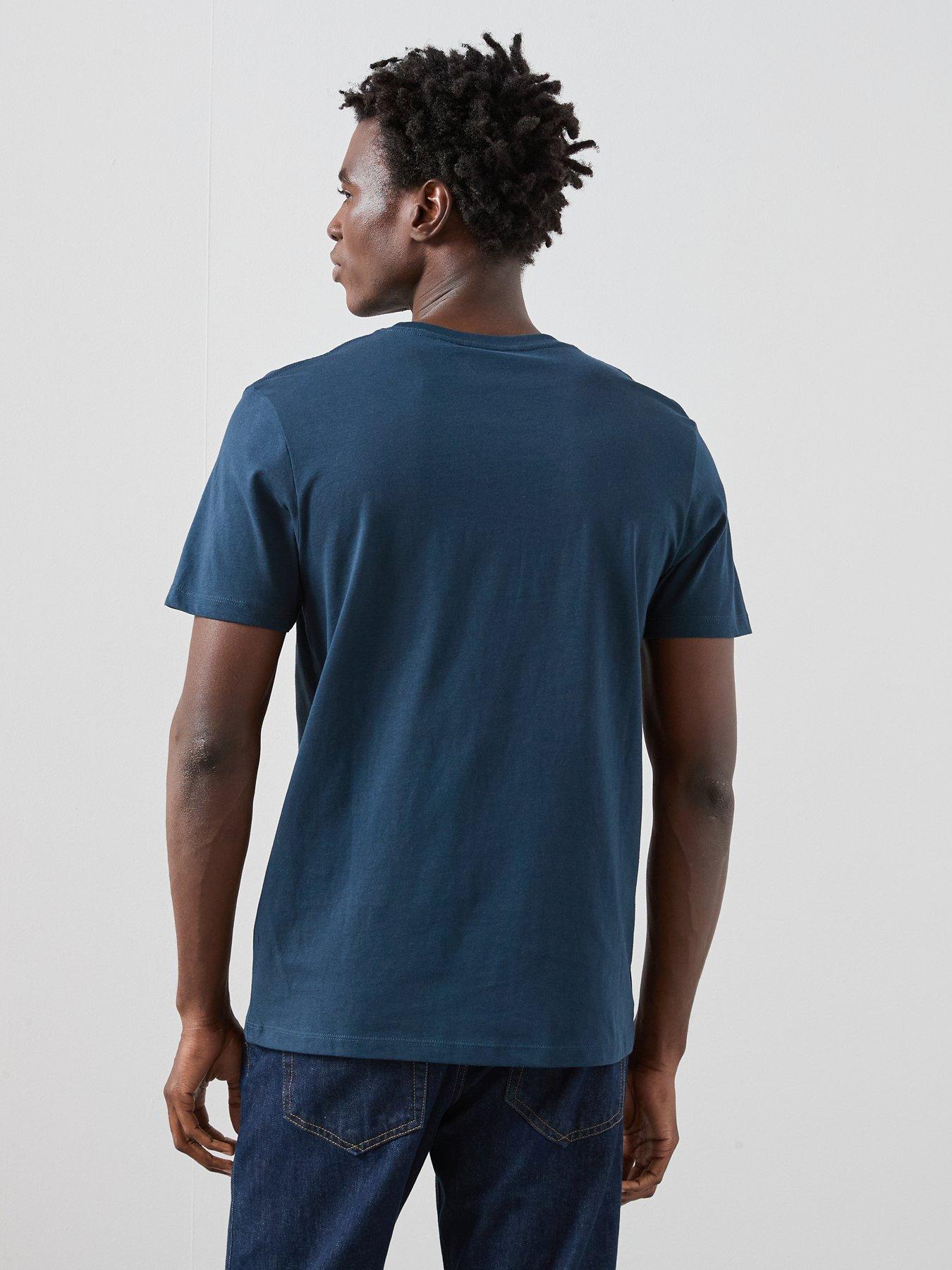 Image 2 of 7 of The Very Collection Essentials Crew Neck T-Shirt - Navy