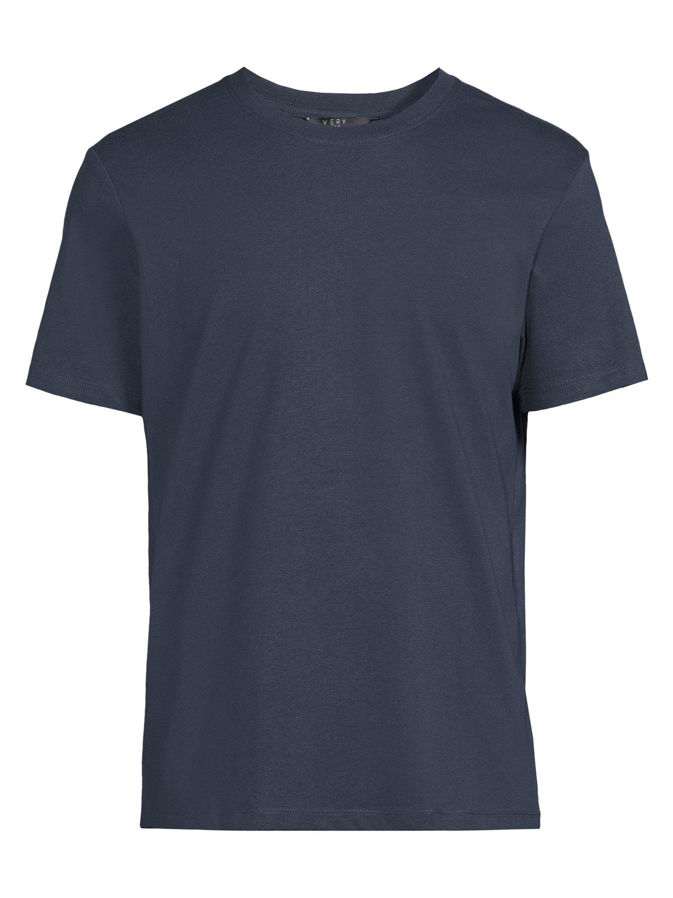 Image 7 of 7 of The Very Collection Essentials Crew Neck T-Shirt - Navy