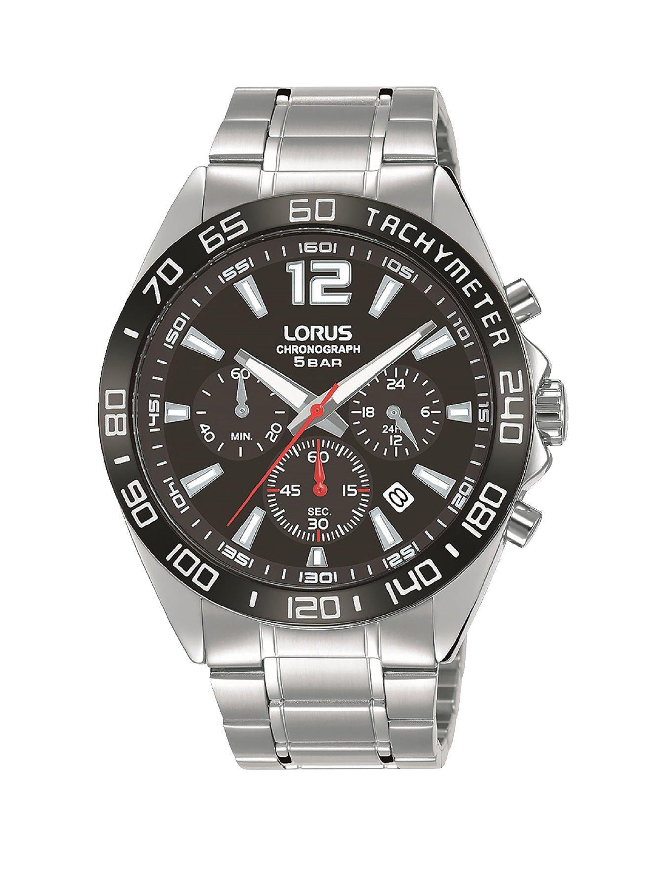 Lorus Stainless Steel Black Dial Chronograph Mens Watch review