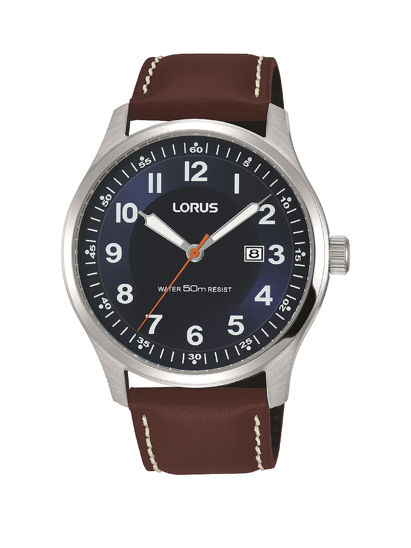 Lorus Lorus Classic Brown Leather Strap Navy Dial Watch review