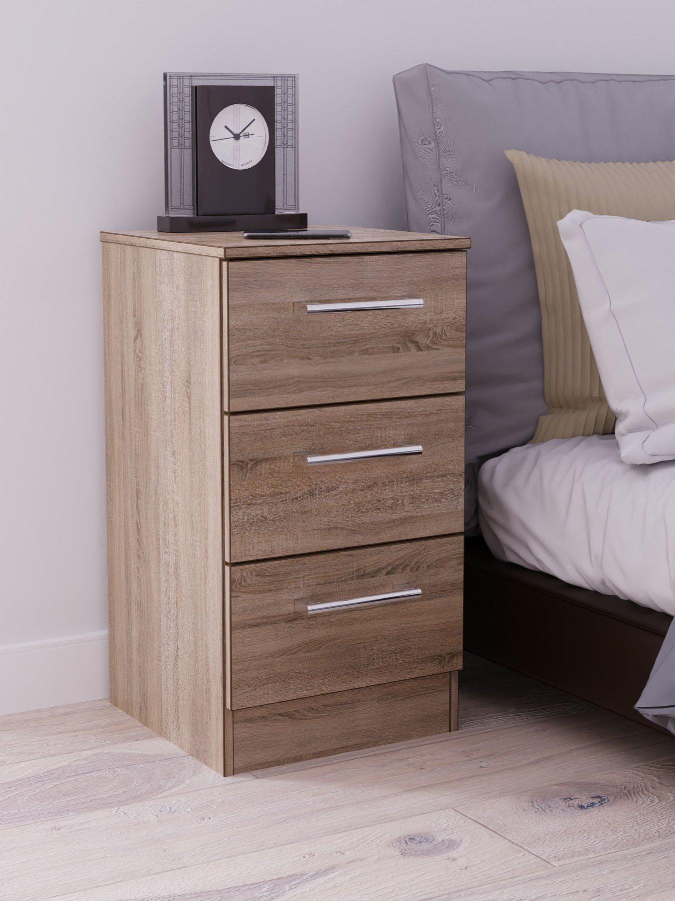 Product photograph of Swift Halton Ready Assembled 3 Drawer Bedside Chest - Fsc Reg Certified from very.co.uk