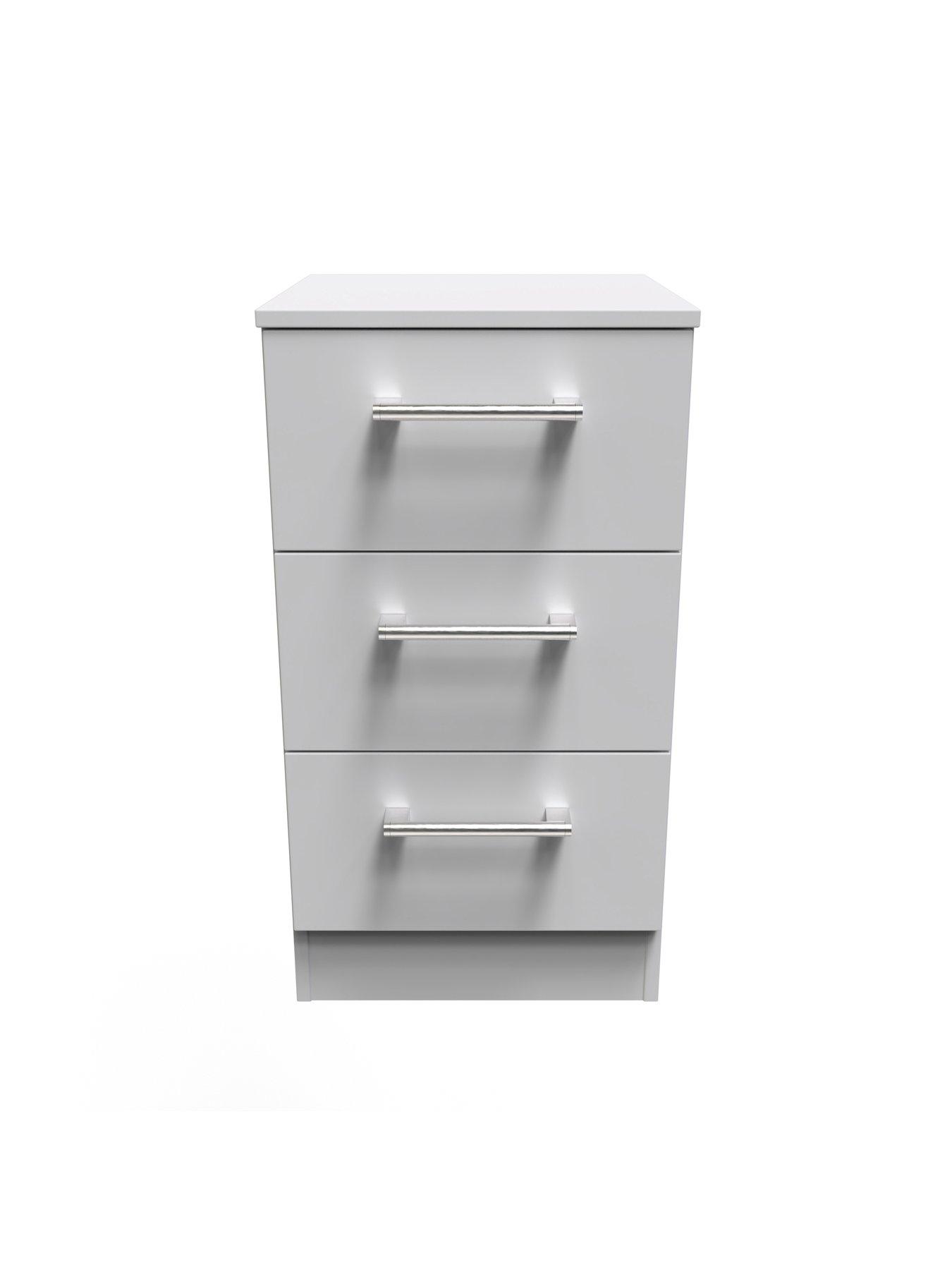 undefined Halton Ready Assembled 3 Drawer Bedside Chest - FSC® Certified
