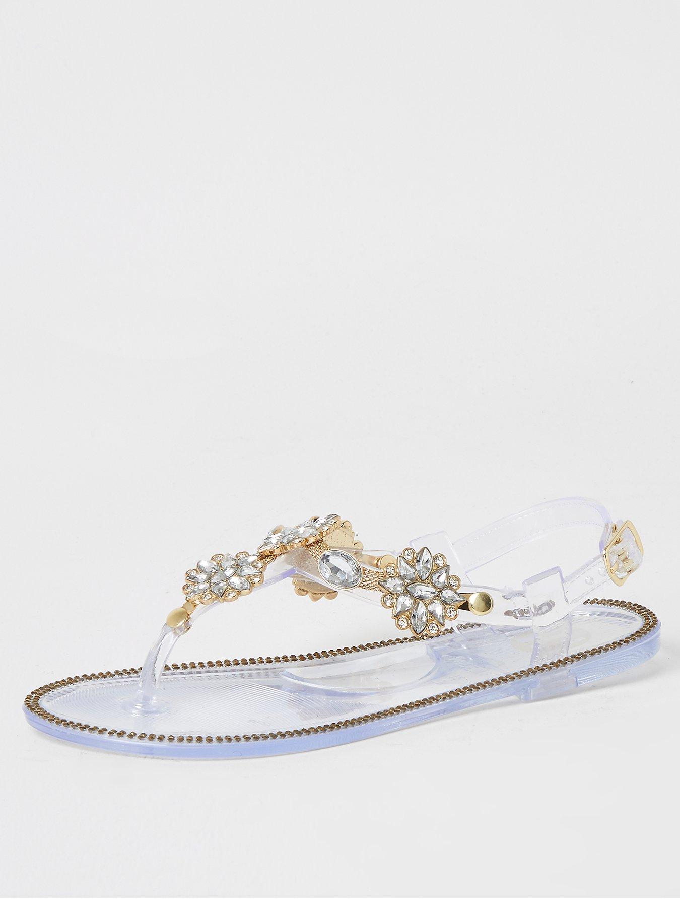 embellished flip flops uk