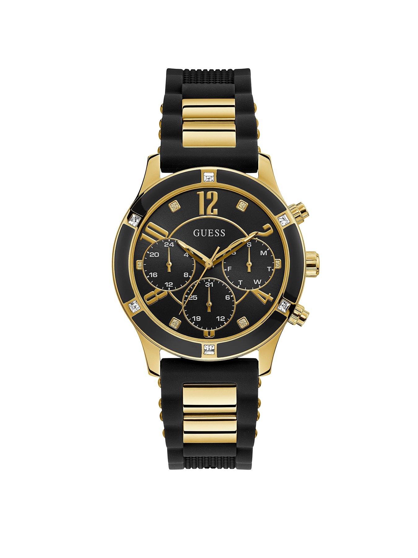 Guess Guess Breeze Gold Black Silicone Strap Womens Watch review