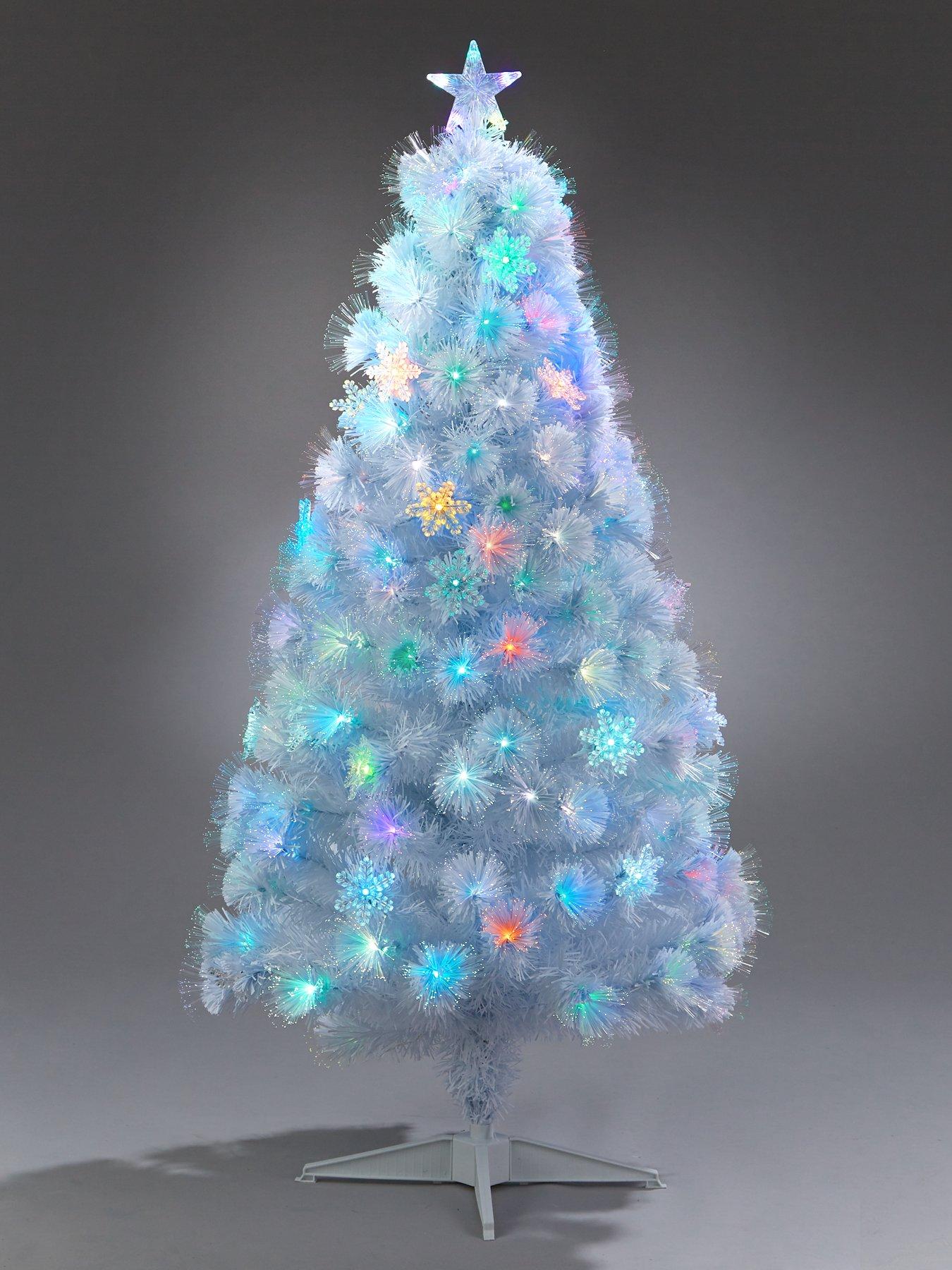 5ft white christmas tree with outlet lights