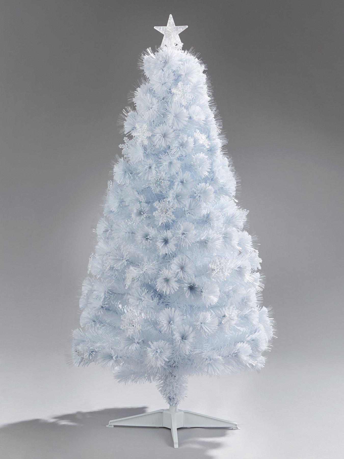 5ft White Fibre Optic Christmas Tree with Star Topper