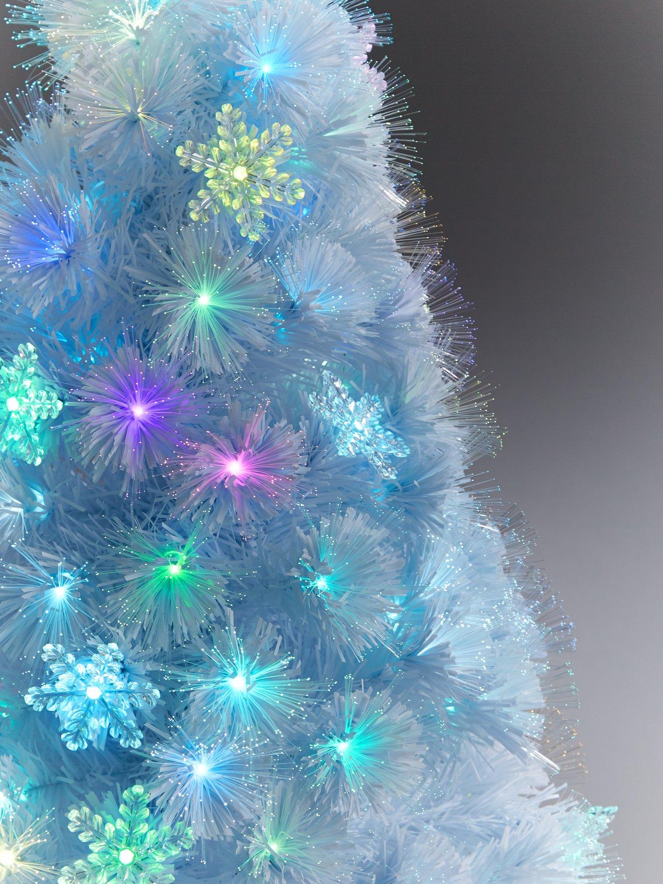 Fiber optic white store christmas tree