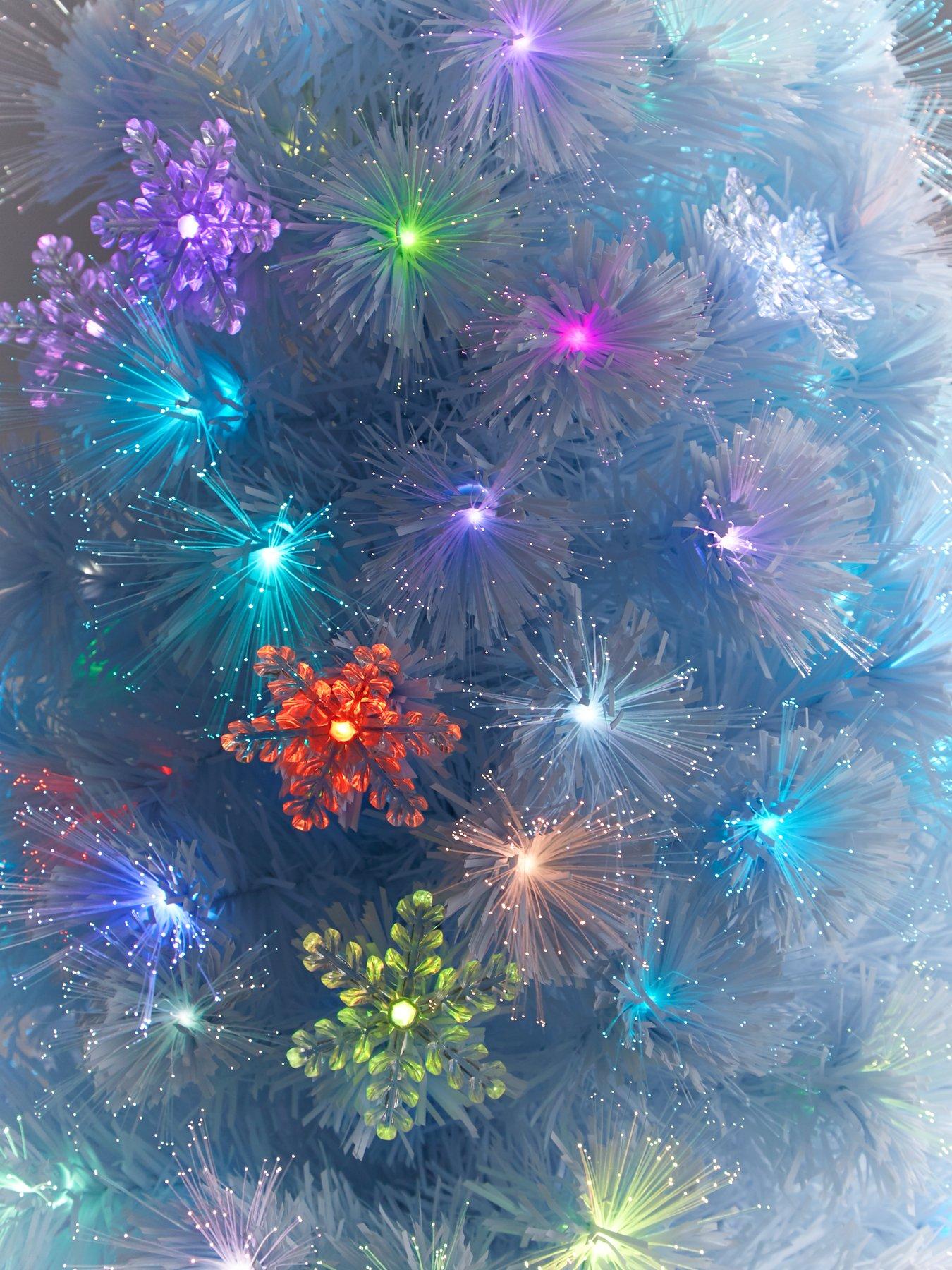 Image 4 of 6 of Festive 5ft White Fibre Optic Christmas Tree with Star Topper
